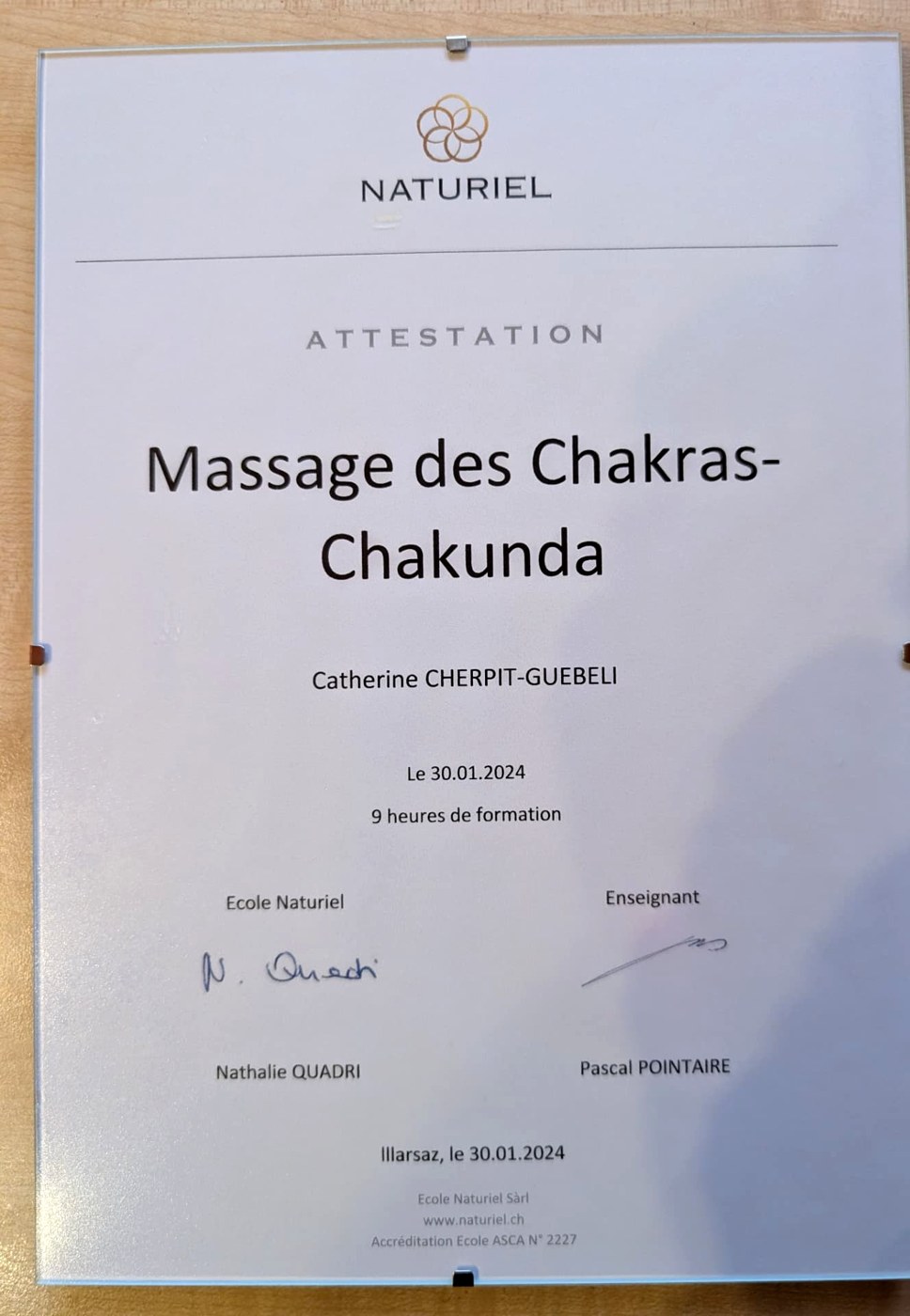 Massage des Chakras · Chakunda — École Naturiel (ASCA n° 2227)